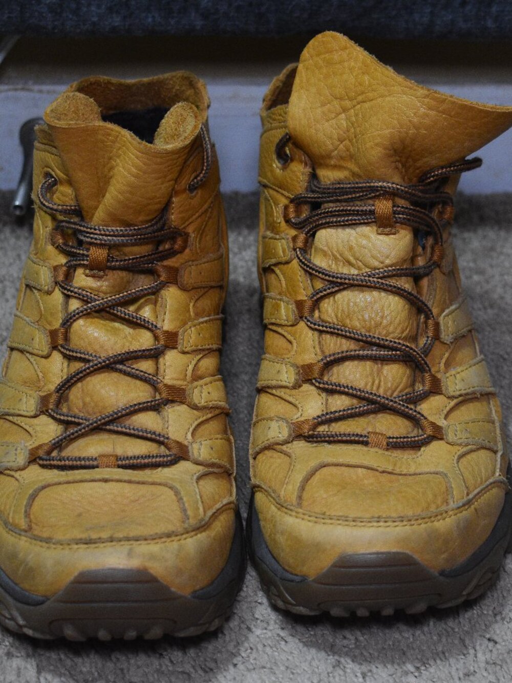 Merrell Moab 2 Decon Slam Luna Mid Wheat Tan Hiking Boots Men's Size 10.5 Vibram - Picture 5 of 8